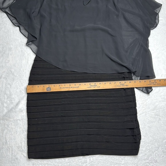 Scarlett Black Lined Draped Night Out Dress Women's Size 16 Formal draped layer - Picture 4 of 8